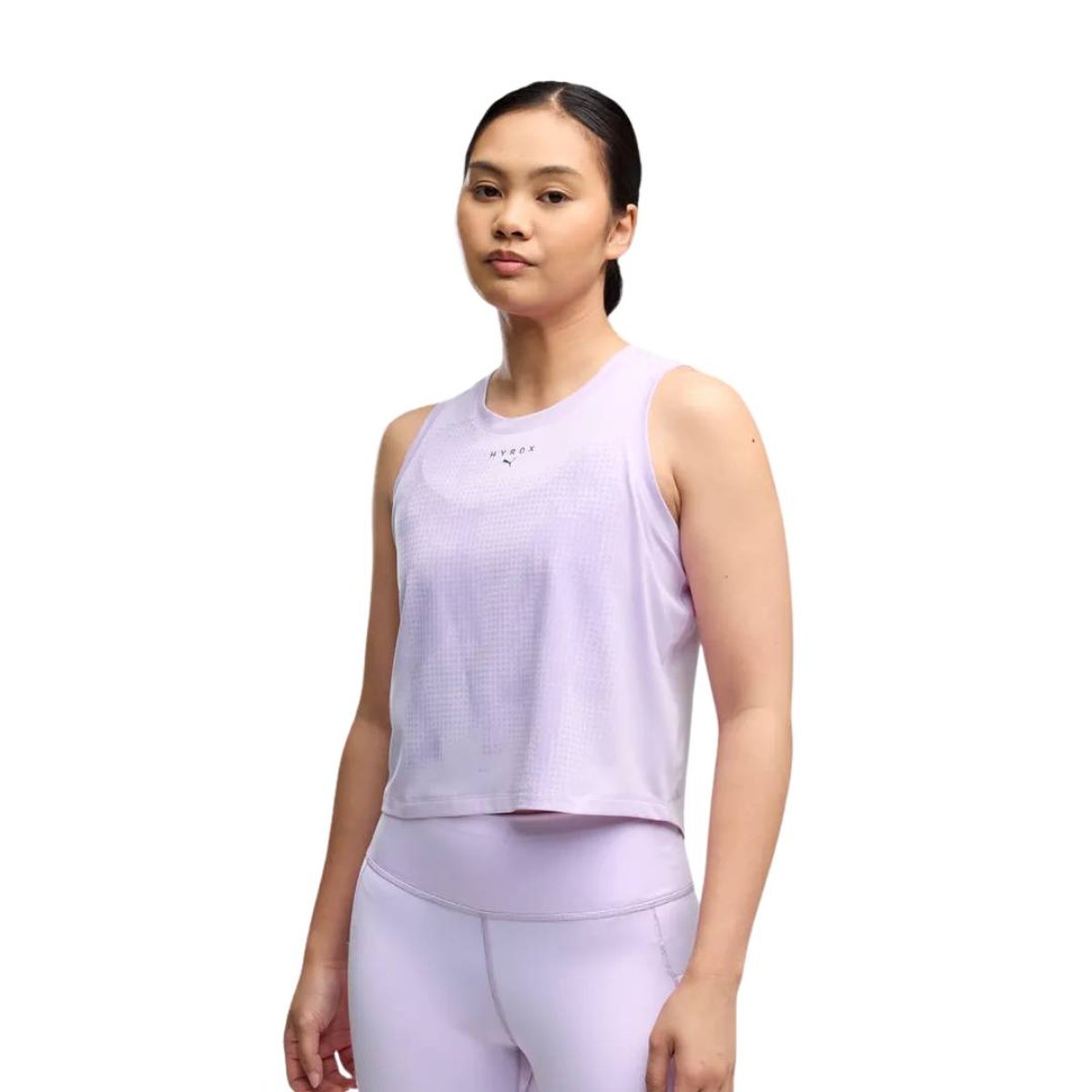 Camiseta Puma Hyrox CLOUDSPUN ThermoAdapt Crop Top Roxa Feminina, Tamanho S Mulher