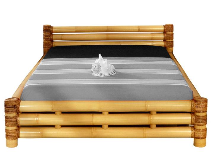 Bambus-Lounge Bettgestell Samar Bambusbett Bettrahmen Schlafzimmer Bambus Bettgestell Rattanbett