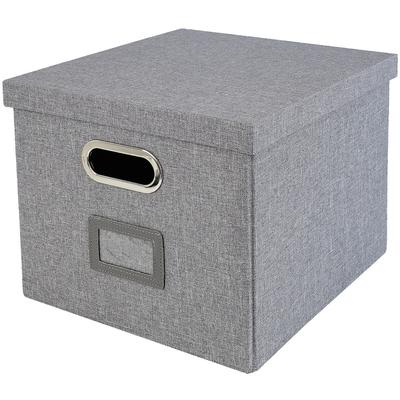 Aufbewahrungsbox für Hängeregister passend für Kallax, HMF 250473, DIN A4 Format, Grau