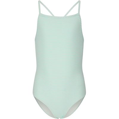 Balconette-Bikini ZIGZAG "Klaudia", Mädchen, Gr. 116, grün (blau, weiß), 53% Polyester, 43% Polyamid, 4% Elasthan, gestreift, Bikini-Sets Balconette-Bikini, UV-Schutz