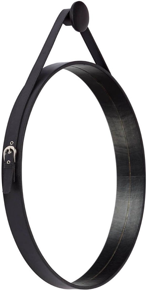 Sheepskin House Leren Spiegel Diameter: 60 cm