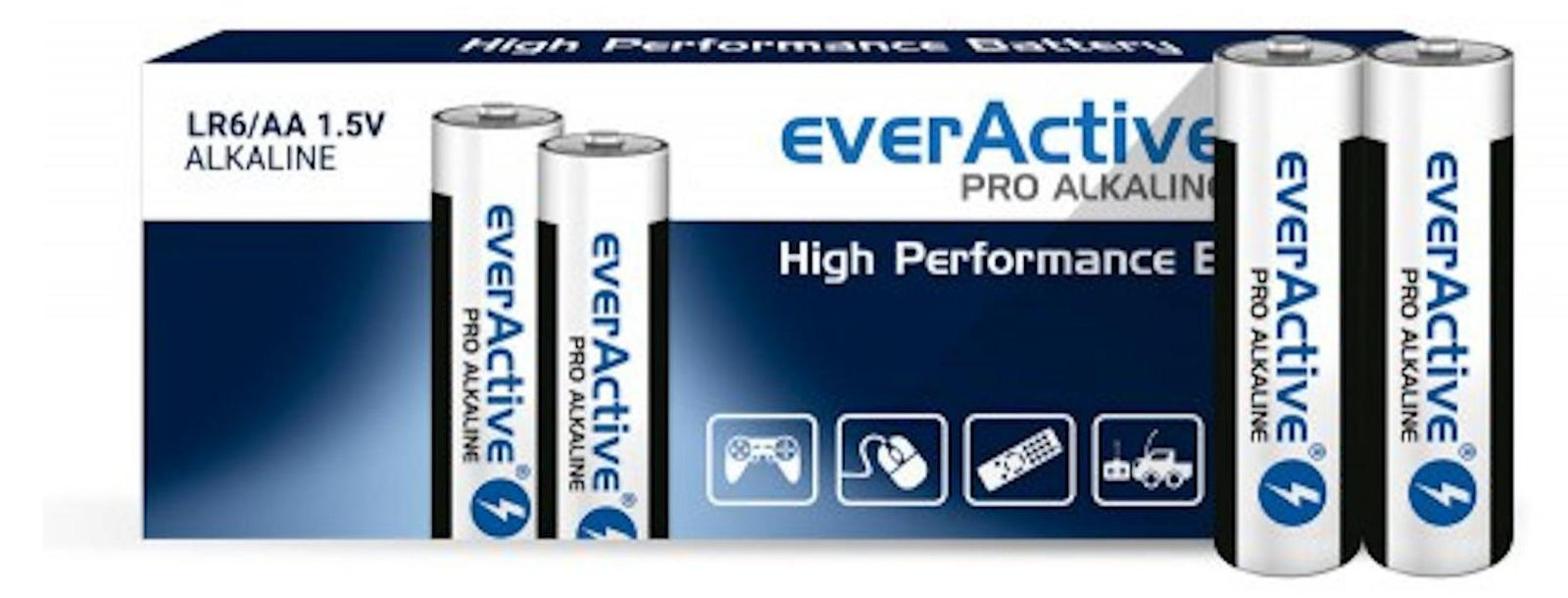 everActive Pro Alkaline LR6 AA batterijen - 10 stuks