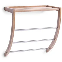 Handtuchregal BAMBOO (BHT 38x40x24 cm) - braun - BHT 38x40x24 cm