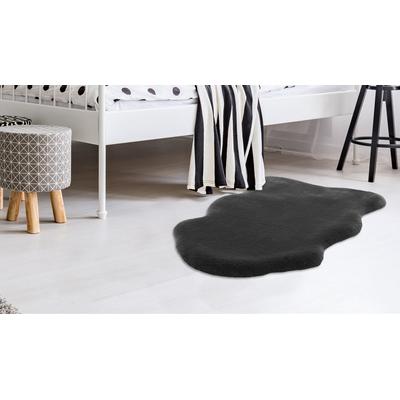 Fellteppich ARTE ESPINA "Rabbit 200" Gr. 41, grau (anthrazit), B:60cm H:35mm L:90cm, Kunstfaser, Teppiche, Fellteppich, Kunstfell, Kannichenfell Haptik, weich, Wohnzimmer alle Räume,Hochflor
