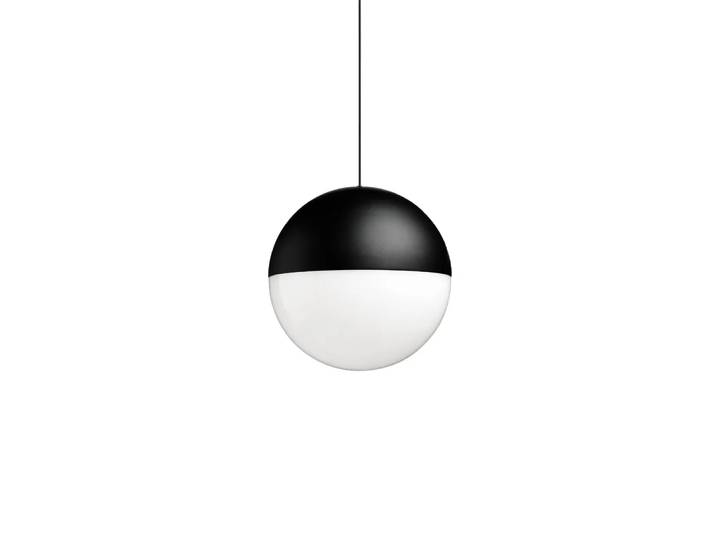 Flos Suspension String Light Sphere Noir, câble 12 m