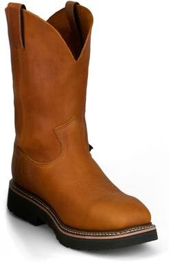 "Justin Original Workboots Lafayette 11"" Square Steel Toe - Mens 14 Brown Boot D"
