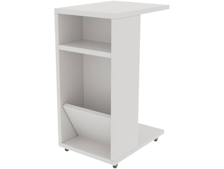 Beistelltisch Yasam weiss Melamin B 30 H 63 cm