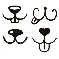 buttinette Applikationen "Tierschnauzen", Größe: 4 cm, 4 Stück