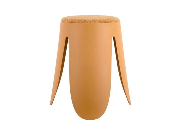 Tabouret avec assise douce ocre