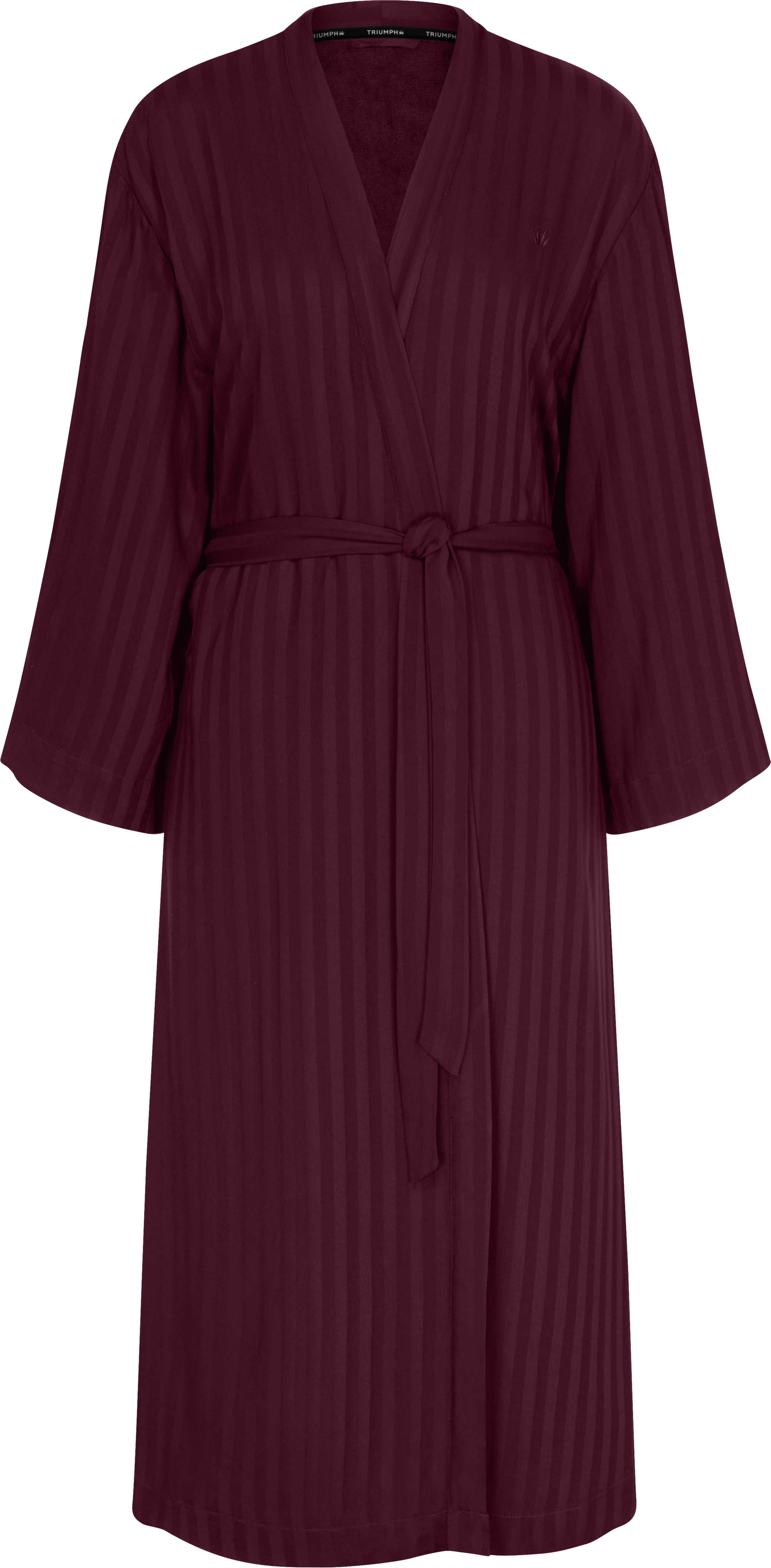 Morgenmantel TRIUMPH "Amourette Jacquard Long Robe", Damen, Gr. 40/42, claret, Obermaterial: 100% Viskose, Hausmäntel Morgenmantel, elegant und weich claret 40/42