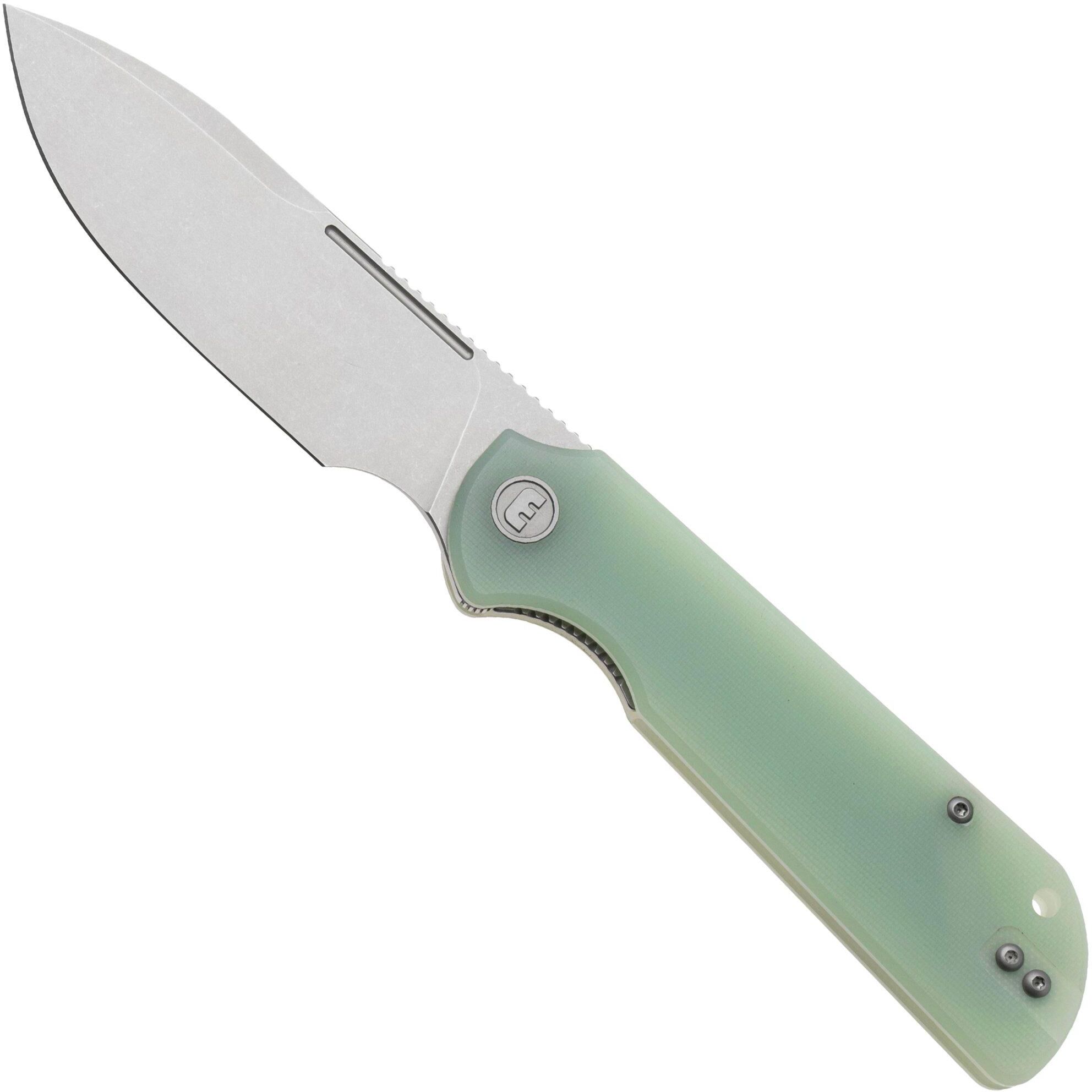 Eutektik Binary BIN-JSW-R Stonewashed 14C28N, Jade G10, coltello da tasca