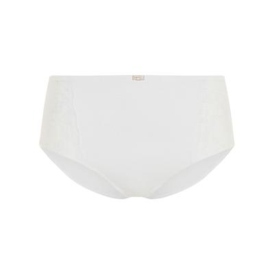 Taillenslip SUSA "Taillenslip Porto", Damen, Gr. 40, weiß, Spitze, Obermaterial: 77% Polyamid PA. 18% Elasthan EL. 5% Baumwolle CO., Unterhosen Taillenslip