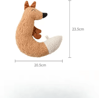 Inspire Picks Interactive Plush Squeaky Chew Toy For Cats & Dogs fox