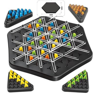 Triangle Strategy Board Game Chain Chess Family Fun Logic Game 30x26 Cm
