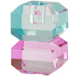 CreaDiva, Kerzenständer, Kerzenhalter blau/rosa