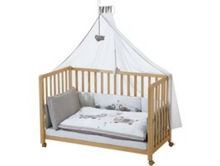 ROBA Lit bébé Room Bed, 60 x 120 cm (Jumeaux géants gris, crème)