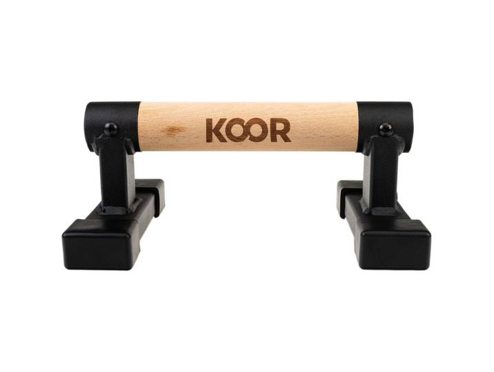KOOR Liegestützgriffe Alli Birke/Stahl B 24 cm - Trainingsgerät