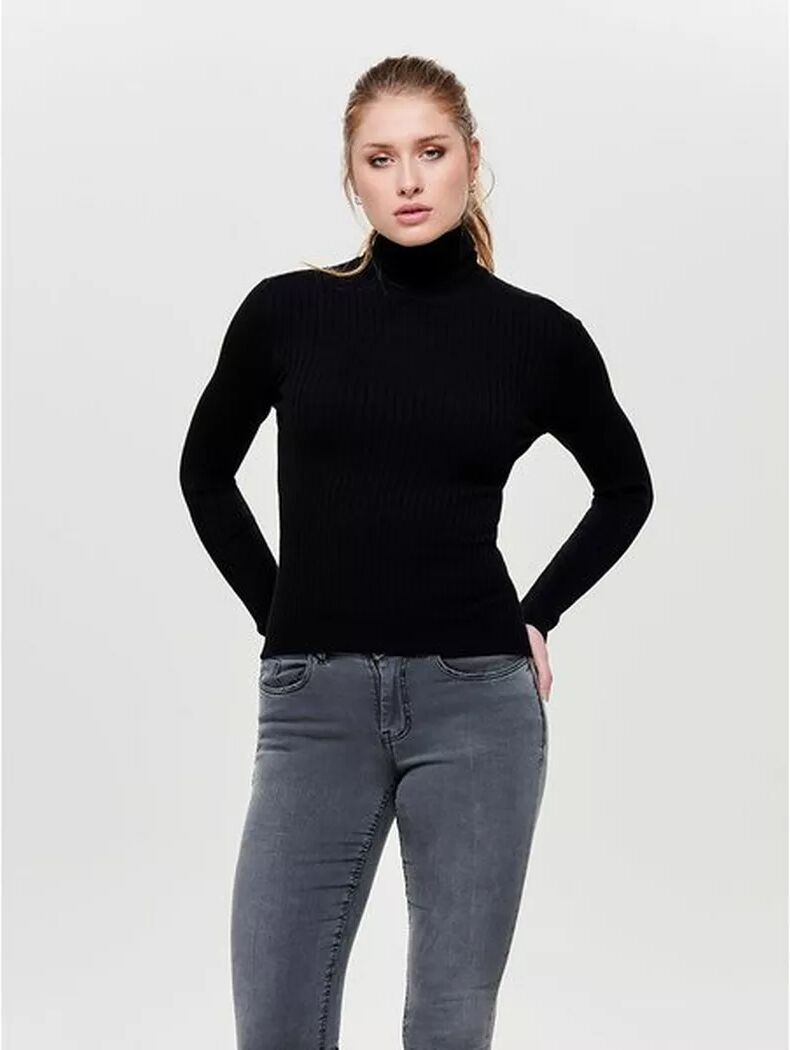 Only - Pullover, Rollkragen, für Damen, Black, Größe M