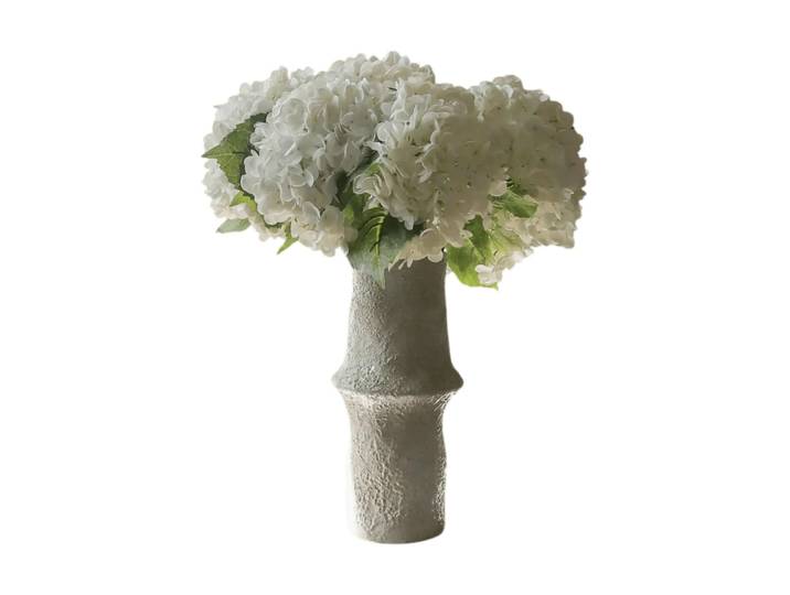 Botané Bouquet artificiel d’hortensias Blanc, 7 pcs