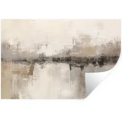 WANDTATTOO Moderne Kunst - Abstrakt - Beige Deko Wohnzimmer 60x40 cm