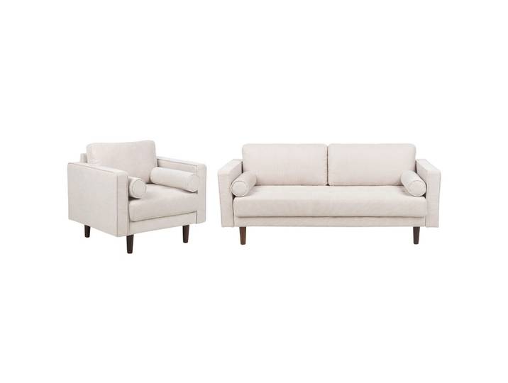 SOFA-SET 4-sitzer hellbeige Nurmo