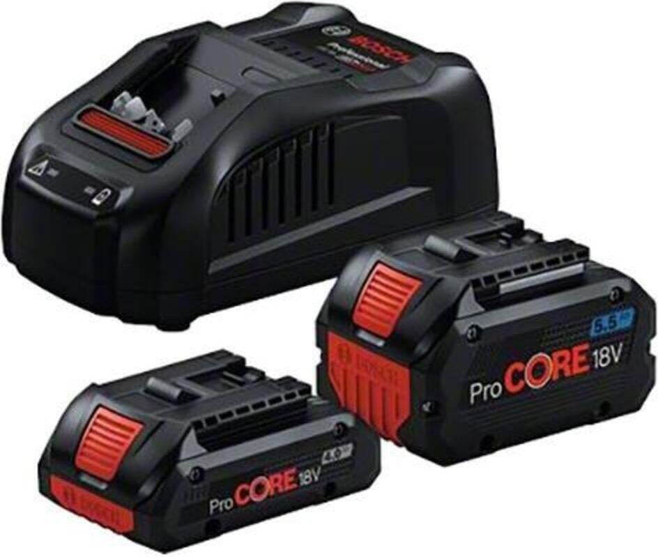 Bosch ProCORE Akku-Kit 18V met 4,0 Ah en 5,5 Ah accu en GAL 1880 CV lader