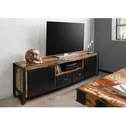 TV-Board Altholz 178x43x55 mehrfarbig lackiert INDUSTRIAL #105