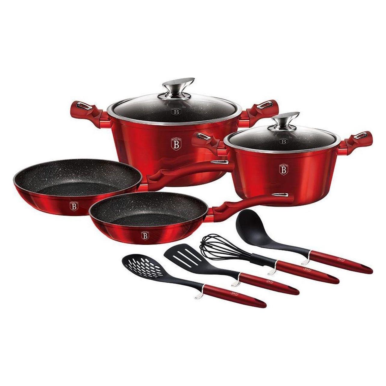 BerlingerHaus 10-teiliges Kochgeschirr-Set Burgundy Edition (104260)