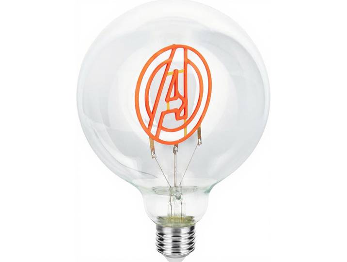 Paladone Marvel Avengers E27 LED Neonlamp - Rood, Bolvormig