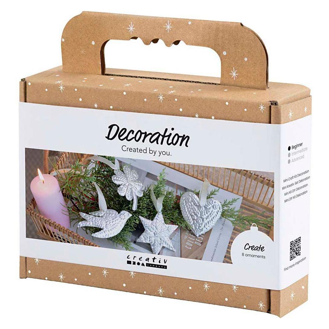 Creativ Company Mini Craft Kit Decoration - Christmas ornament - silver metal (977826) (977828)