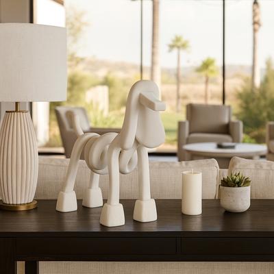 Sagebrook Home "Resin Dog Sculpture Modern Decorative Figurine Accent - 20"" White - 20"" x 6"" x 20"""