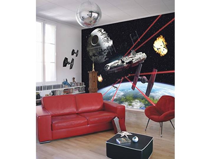 Komar Papier Peint panoramique sur Papier de Star Wars Star Wars Millennium Falcon - Taille: 368 x 254 cm