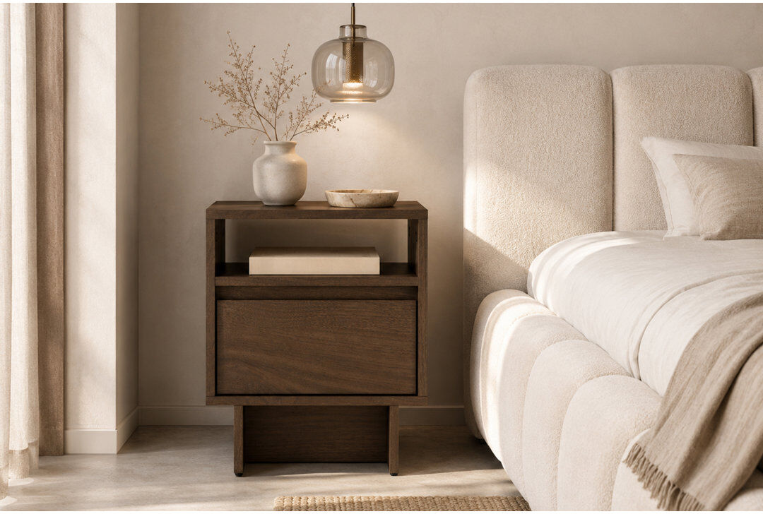 Ivy Bronx Bedside Table Elegant Oak 46cm H X 40cm W X 37cm D