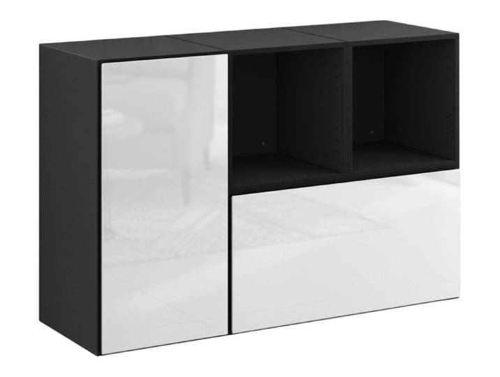 moebel-dich-auf Sideboard VARIANTO 6 (Set 3 tlg., Kommode, 1 Schrank mit Klappe, 1 Schrank mit Tür, 2 Regale), Soft-Close