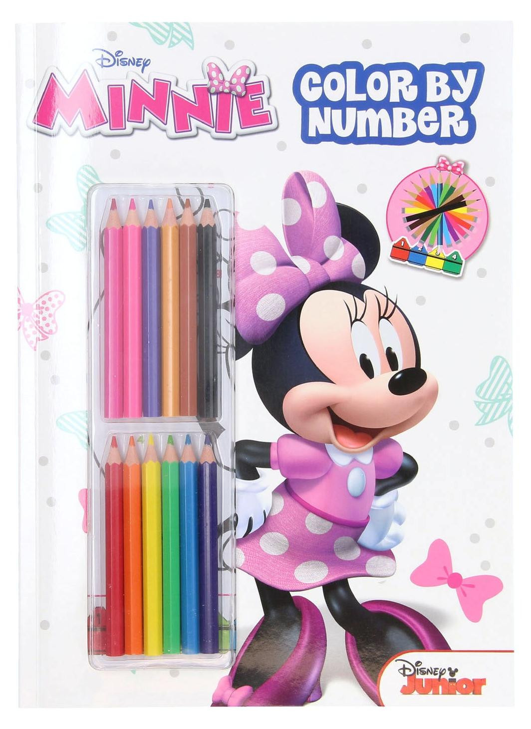Boek Specials Nederland BV Kleuren per nummer Minnie Mouse