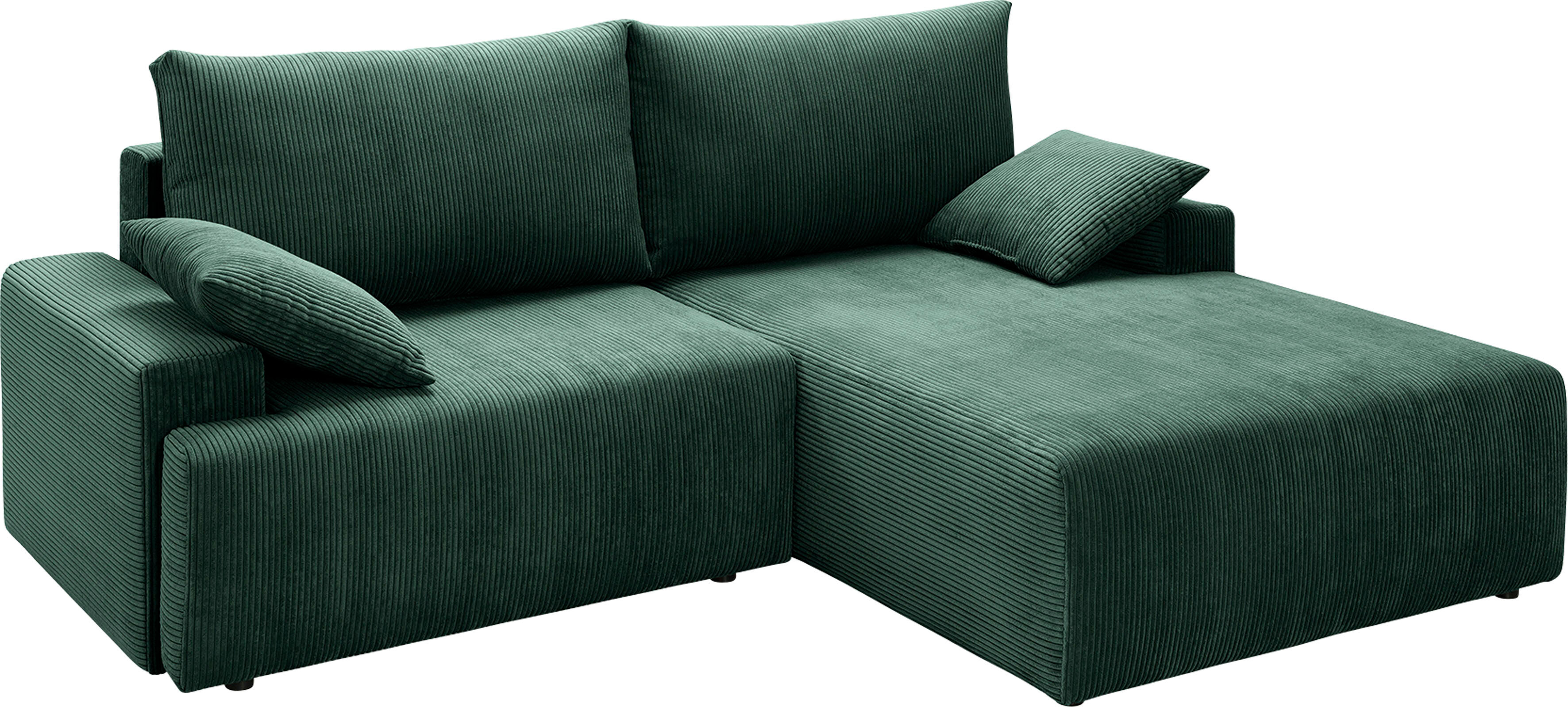 Ecksofa EXXPO - SOFA FASHION "Orinoko, aktuelles Design und hoher Sitzkomfort, L-Form", braun (pine), B:240cm H:92cm T:177cm, Sofas, Ecksofa, inkl. Bettfunktion und Bettkasten, schöne Farben im angesagten Cord