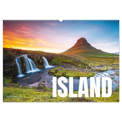 Sommer in Island (Wandkalender 2026 DIN A2 quer), CALVENDO Monatskalender
