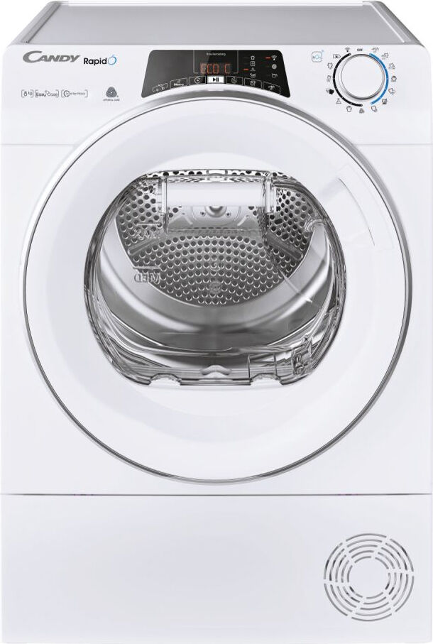 Candy Roe H8a3tsex-S Asciugatrice 8 Kg Classe C (Ex Classe A+++) Inverter Con Pompa Di Calore Profondità 60 Cm - Roe H8a3tsex-S