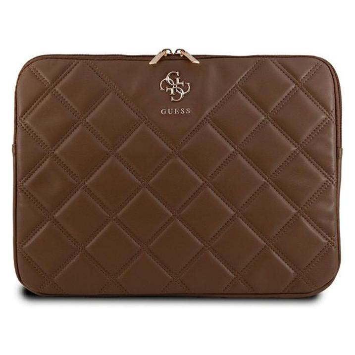 Guess Sleeve GUCS14ZPSQSSGW 14" brązowy/brown Quilted 4G (14") (1467198017)
