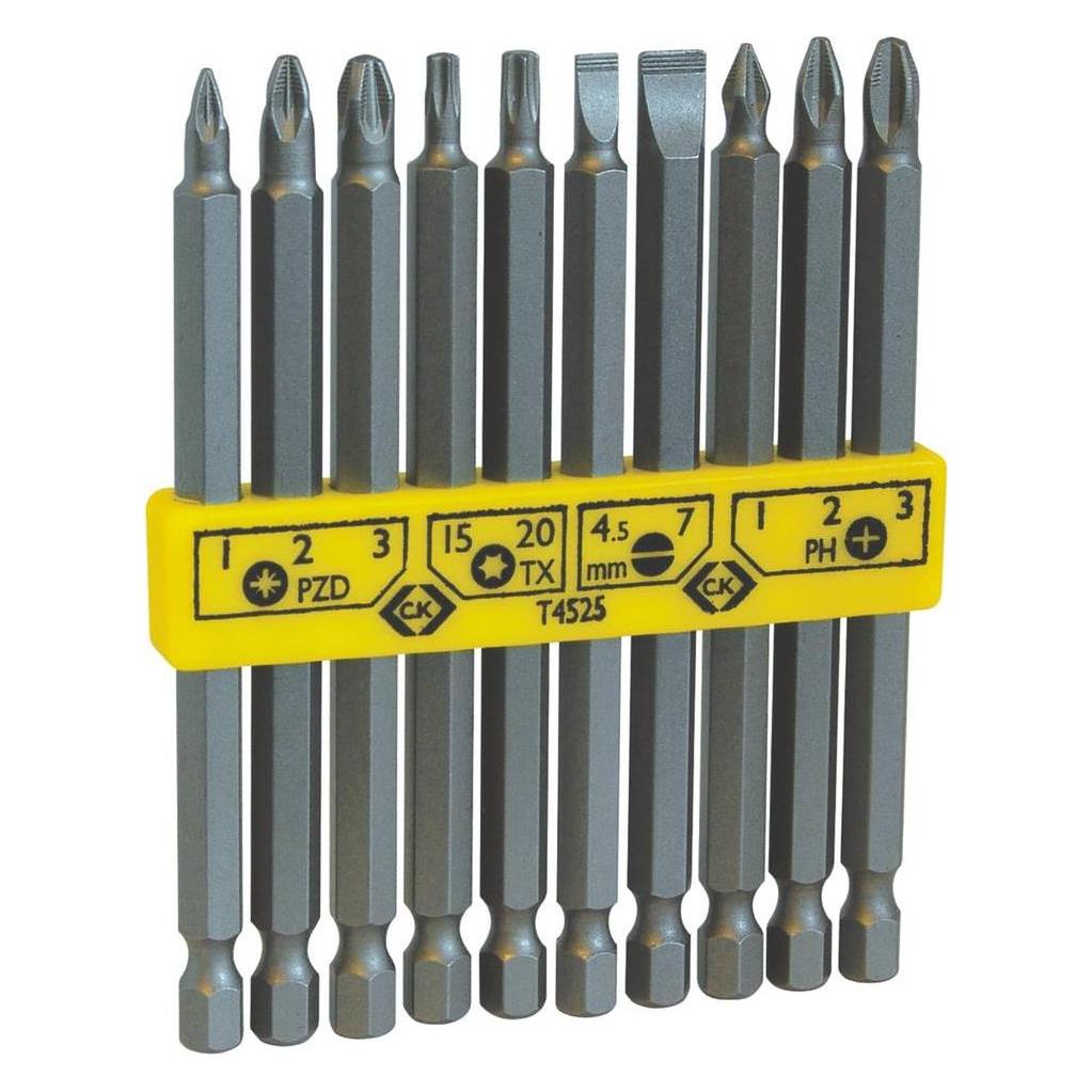 C.K Magma Bit-Set 10teilig T4525 Schlitz (Innensechsrund TX, Schraubschlitz) (T4525)