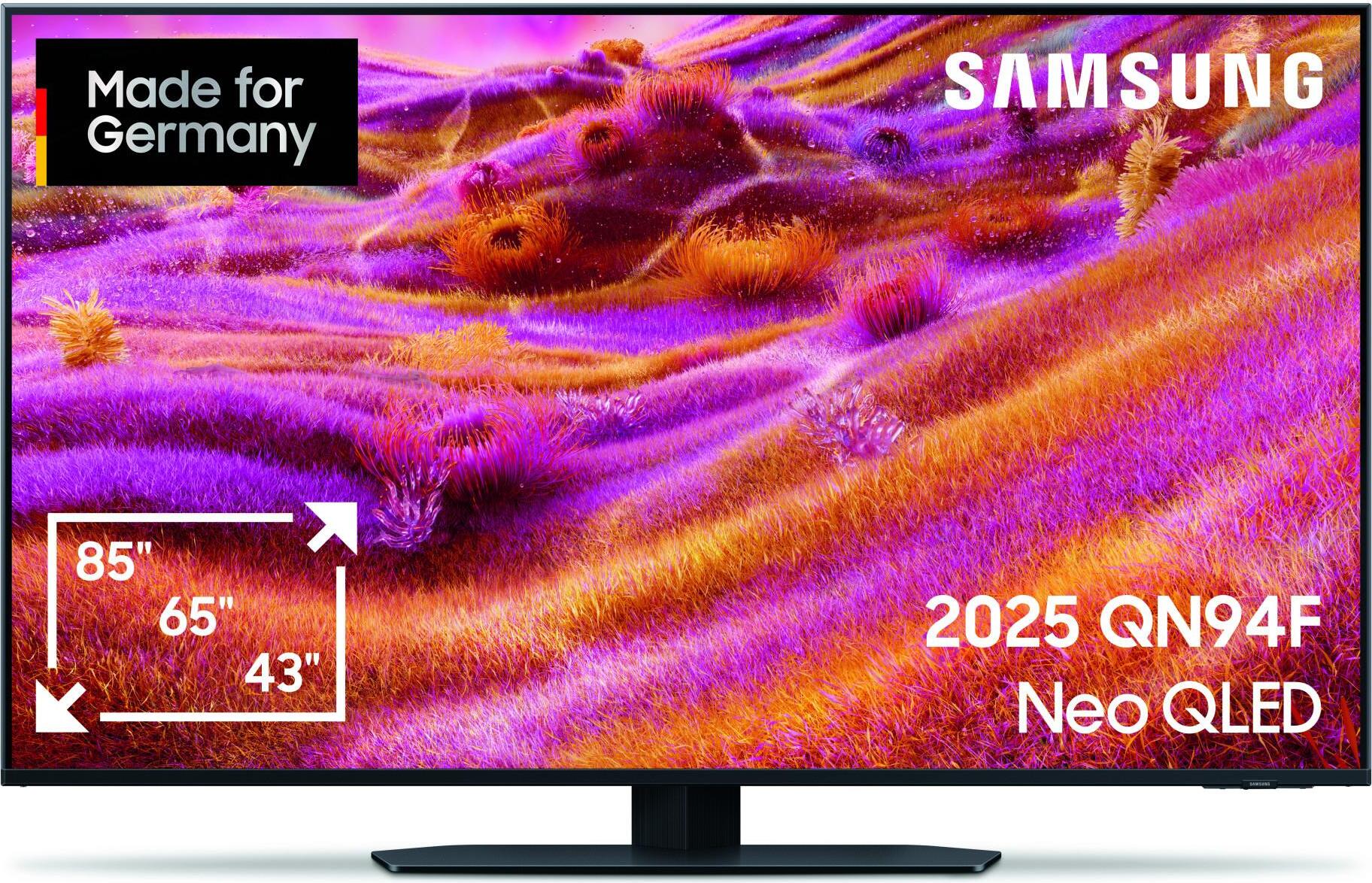 Samsung 85" Neo QLED QN94F 4K Vision AI Smart TV (2025), 2,16 m (85"), 3840 x 2160 Pixel, Neo QLED, Smart-TV, WLAN, Schwarz