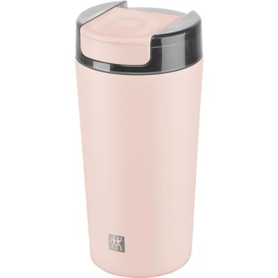 Thermobecher ZWILLING "Thermo Plus", rosa (pink), B:8,5cm H:17,5cm, Edelstahl, Trinkgefäße, Thermobecher, Edelstahl, Doppelwandig, To-Go, Auslaufsicher
