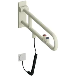 HEWI Stützklappgriff, E-Ausführung, Polyamid, matt, Ausladung 700 mm