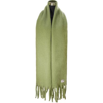 XXL-Schal CHILLOUTS "Govinda Scarf", Damen, grün, Feinstrick, Kunstfaser, unifarben, Modetücher, mit eleganten Fransen