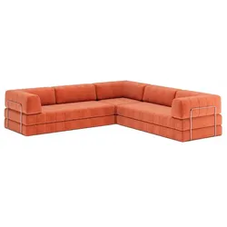 INNOVATION LIVING Ecksofa Corner CozyPad Stoff Rust Orange