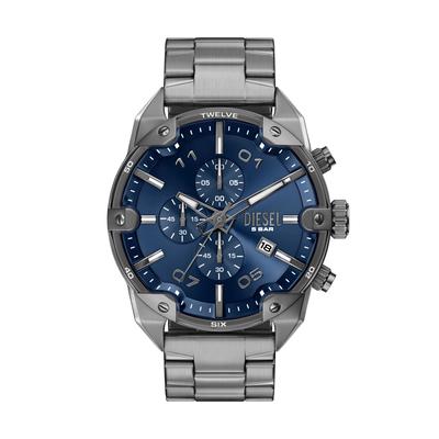 Chronograph DIESEL "Spiked", anthrazit, Armbanduhren, Herren, Chronograph, Quarzuhr, Armbanduhr, Edelstahlarmband, analog, Tag, Stoppfunktion