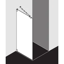 Kermi Filia Glasanlage FITWG12020VAK 120x200cm, silber hochglanz, ESG klar, mit 45Grad Stabilisierung