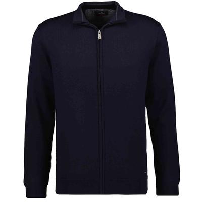Strickfleecejacke RAGMAN, Herren, Gr. 3X5658, blau (dunkelblau, 711), 100% Wolle, Jacken