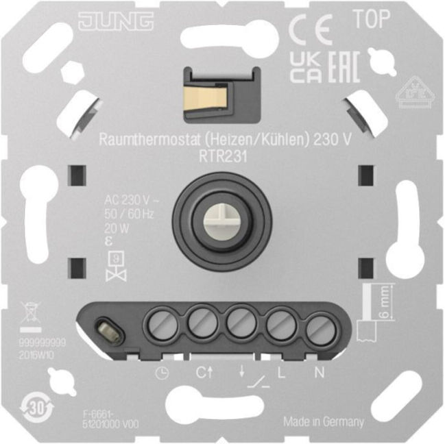 Jung Thermostat d’ambiance RTR231 230V Chauffage/Climatisation (RTR231)