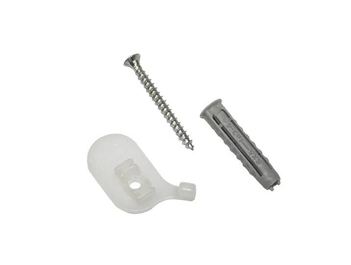 GARDINIA Deckenträger für Aluminium-Vorhangschiene, 1-läufig, Weiß, 2 Stück